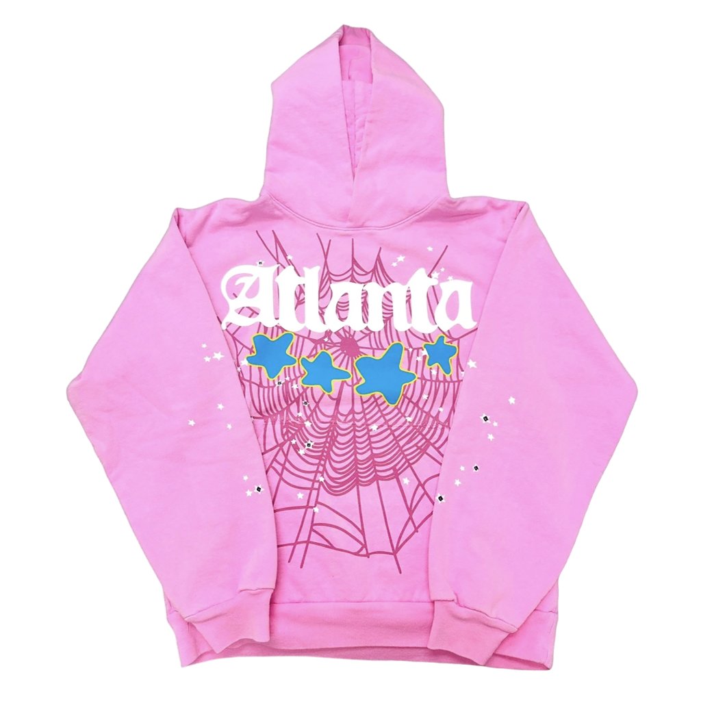 Sp5der Atlanta Pullover Hoodie Pink | Spider Worldwide